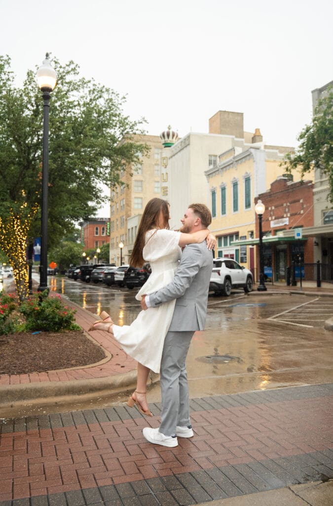 Downtown Bryan engagement photos